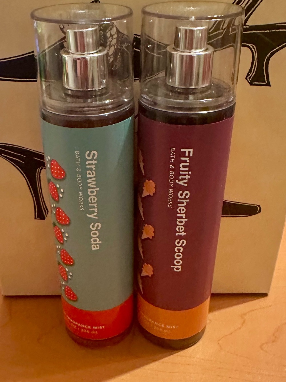 Bath & Body Works Strawberry Soda, Fruity Sherbet Scoop Fragrance Mists